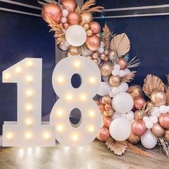 91.5CM Giant Number Led Light Frame 1st Birthday Party Decor Kids Wedding 30th 50th 60th Birthday Party Supplies Baby Shower