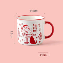 350 ml Christmas Ceramic Mug, Single or 3-Piece Set