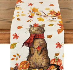 Autumn Thanksgiving Table Runners, 72 to 108 in
