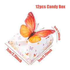 Butterfly Candy Gift Box Pink Purple Butterfly Birthday Party Decorations Kids Wedding Supplies Baby Shower Cookie Biscuit Box