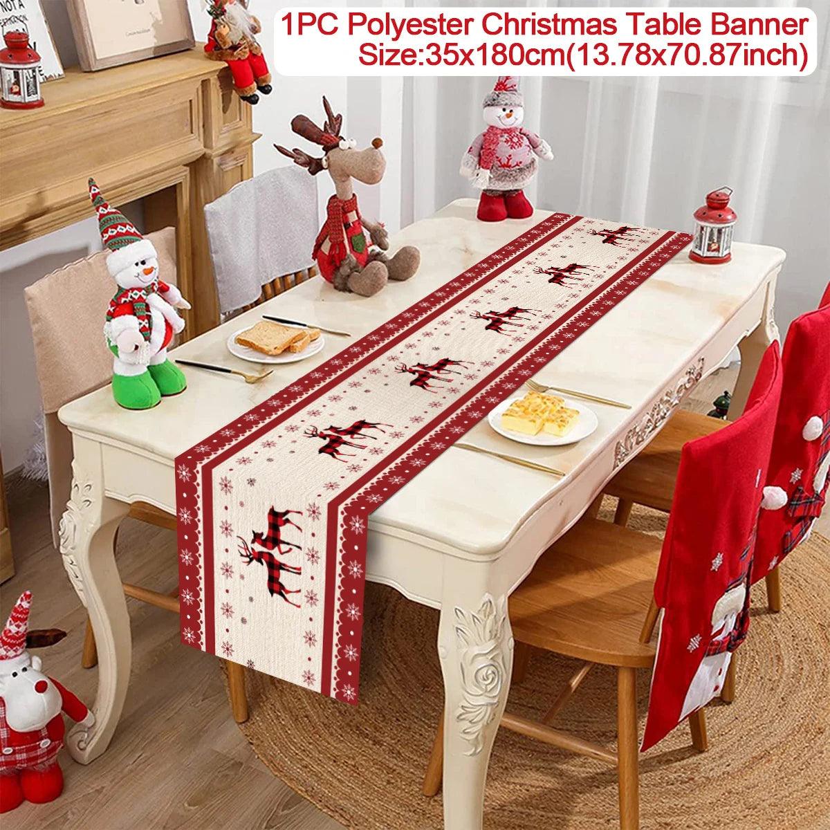 Christmas Decorative Table Runners, 12 Designs