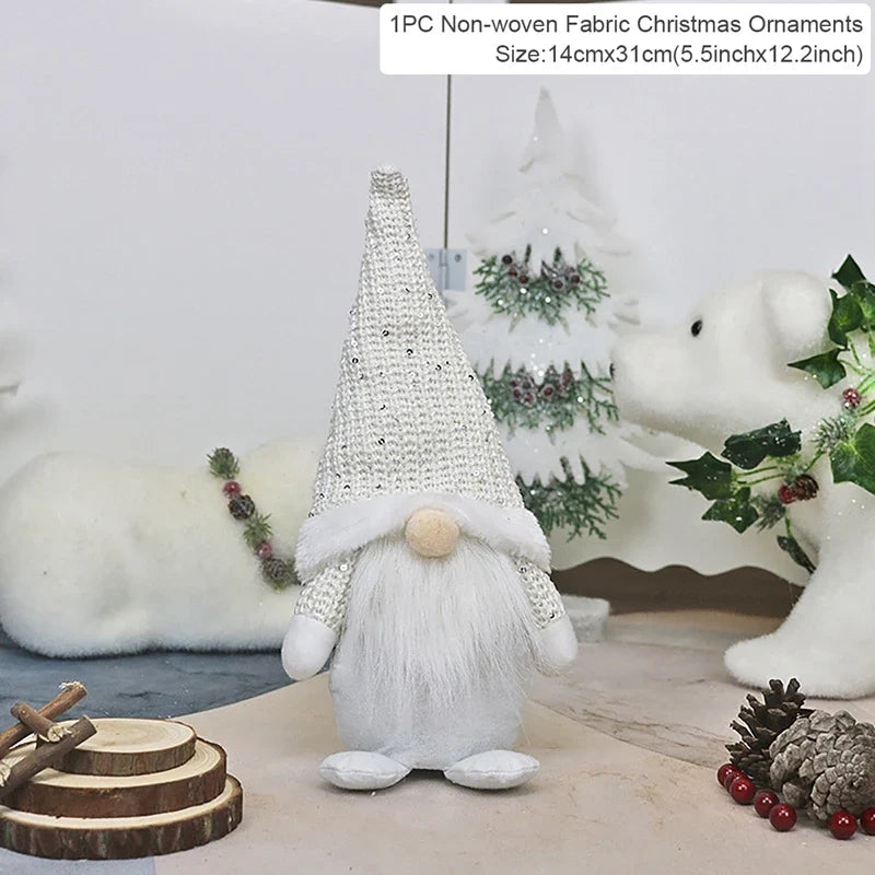 Santa Claus Doll Chirstmas Decorations Home 2025 Decor Table Elk Doll Christmas Ornaments Xmas Navidad Gifts Happy New Year 2026