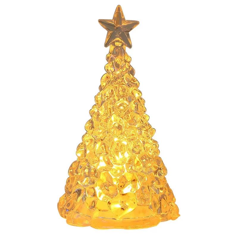 4.1 in LED Crystal Christmas Tree Night Light