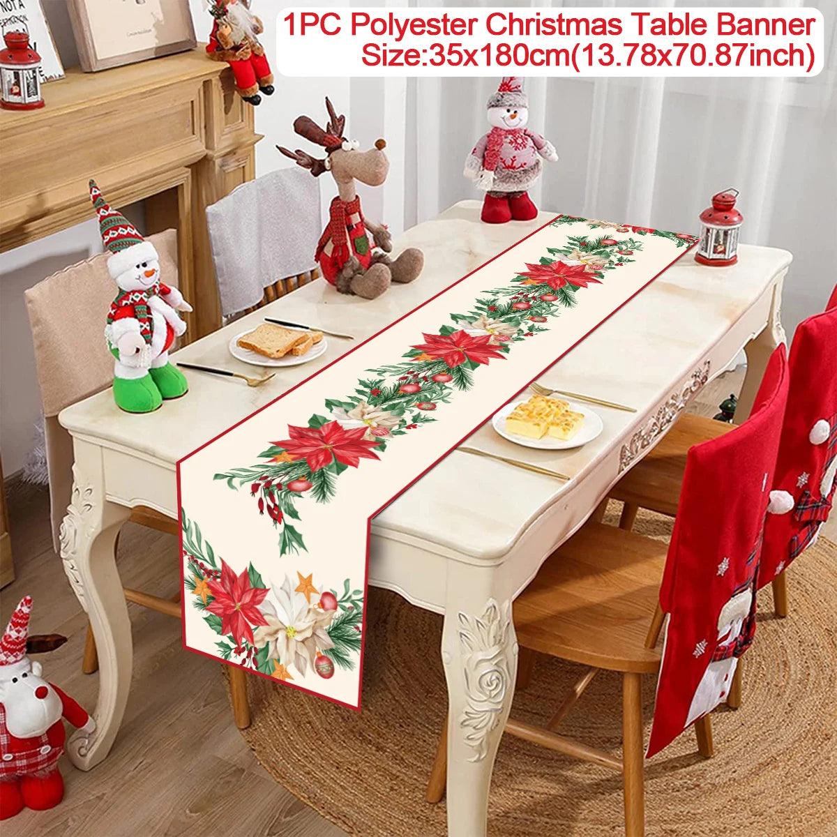 Christmas Decorative Table Runners, 12 Designs