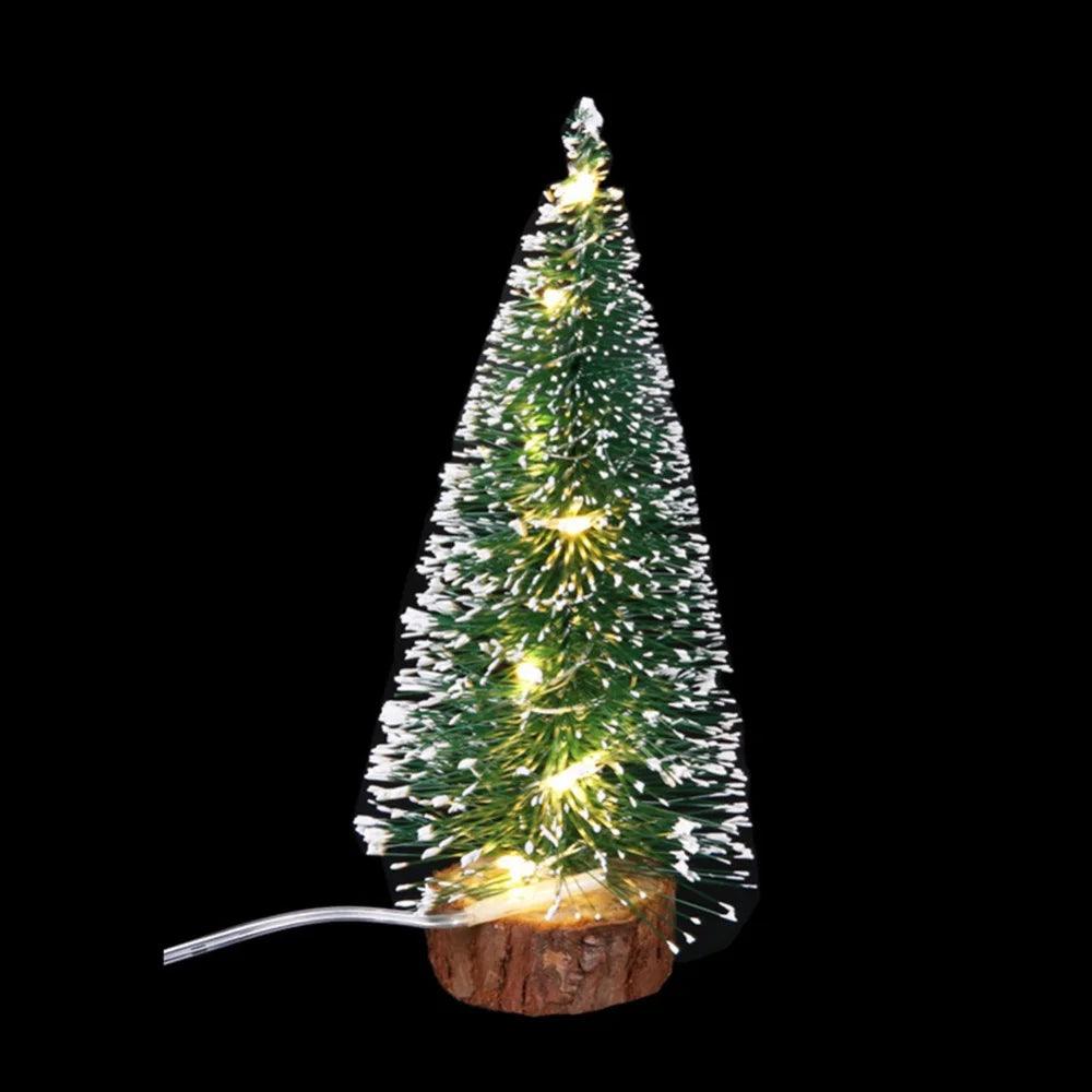 Lighted Mini Snowy Christmas Trees, 15 to 30 cm
