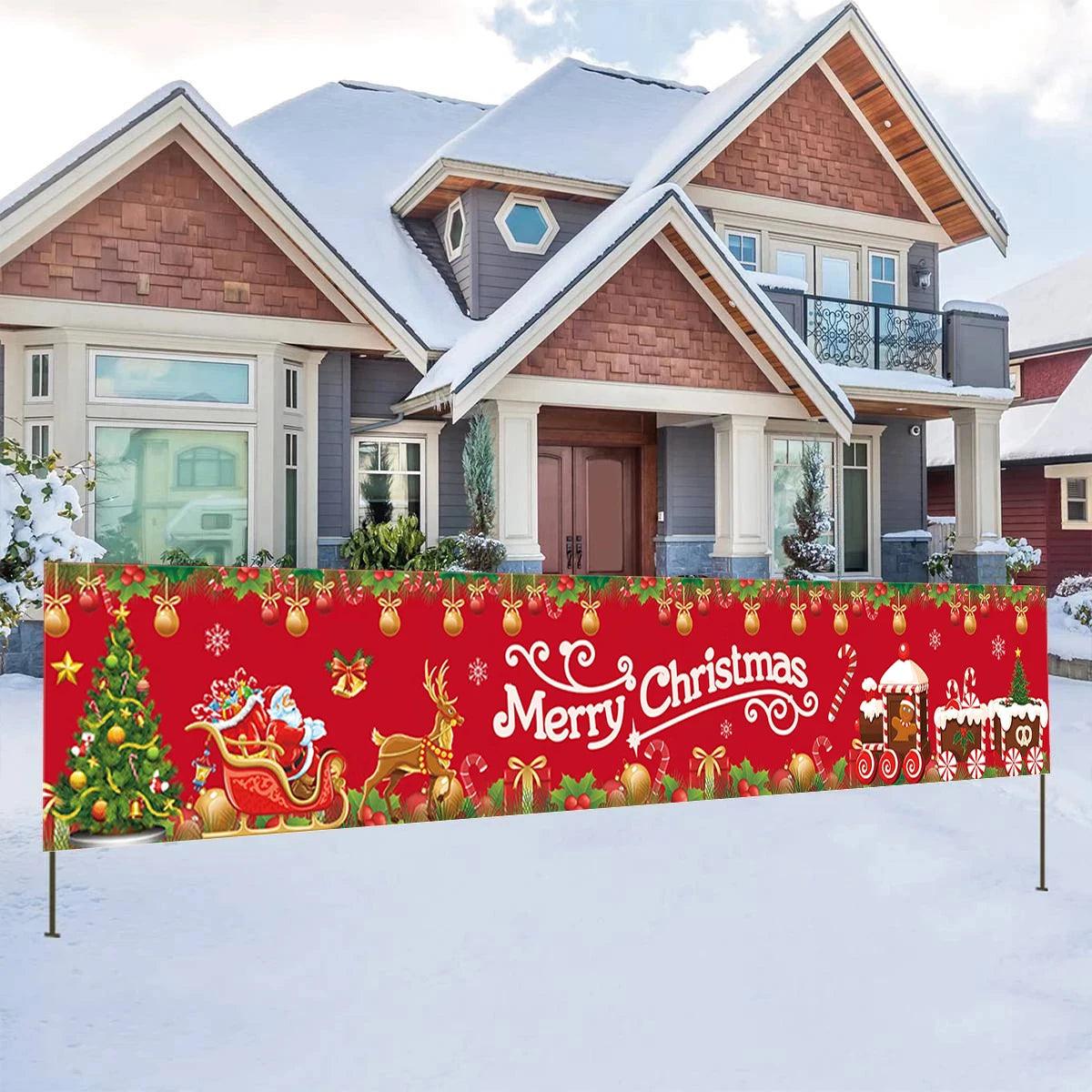 Merry Christmas Outdoor Banners, 44 Designs