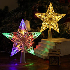 17 cm Battery-Powered Lighted Christmas Star Tree Topper