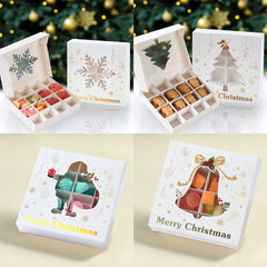 Christmas Cookie Box Candy Packaging Box Merry Christmas Decoration For Home 2025 Navidad Noel Xmas Tree Ornament Decor New Year