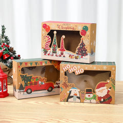 Christmas Candy Box Dessert box Cake Box Window Cookie Box Gingerbread Box Merry Christmas decoration for home 2024 Navidad