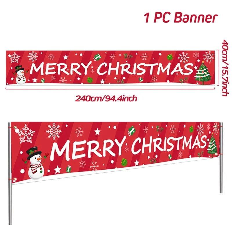 Merry Christmas Outdoor Banners, 44 Designs