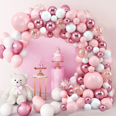 Pink Macaron Balloons Garland Arch Kit Birthday Party Decor Kids Wedding Birthday Party Supplies Baby Shower Decor Latex Ballon