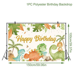 Dinosaur Party Backdrop Dinosaur Birthday Party Decorations Kids Boy Baby Shower Decor Jungle Safari Birthday Party Supplies