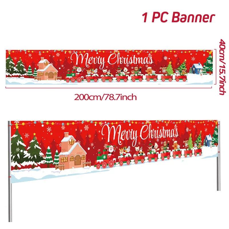 Merry Christmas Outdoor Banners, 44 Designs