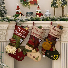 Santa, Snowman & Reindeer Christmas Stockings