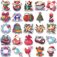 10/30/50pcs Kawaii Cartoon Christmas Art Aesthetic Stickers Pack for Kids Toy Diary Laptop Scrapbook Decoration Graffiti Sticker