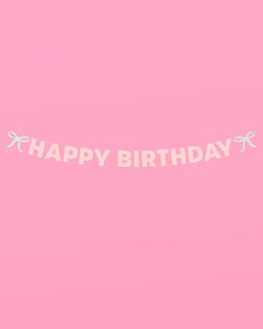 Birthday Bow Banner - foil + glitter banner