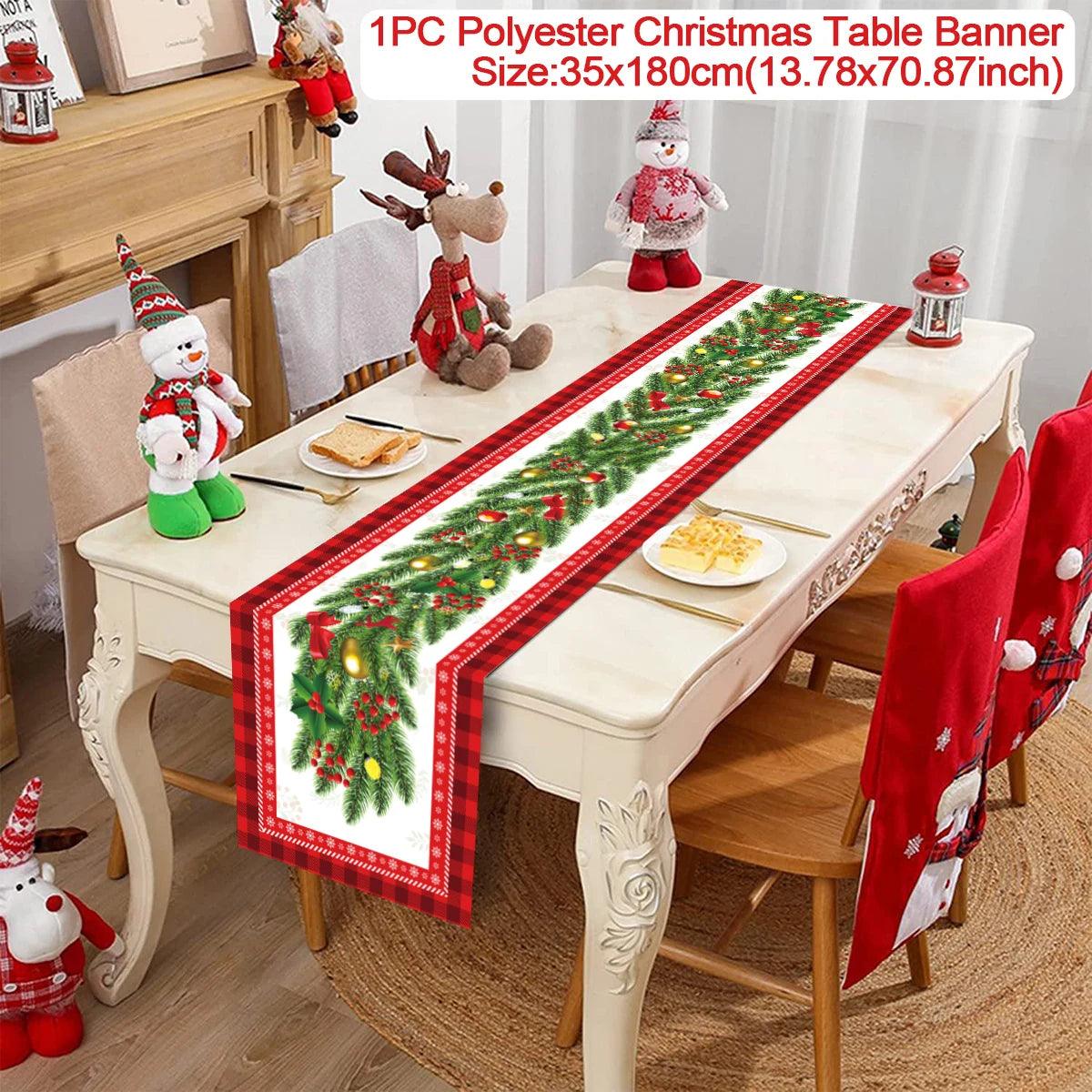 Christmas Decorative Table Runners, 12 Designs