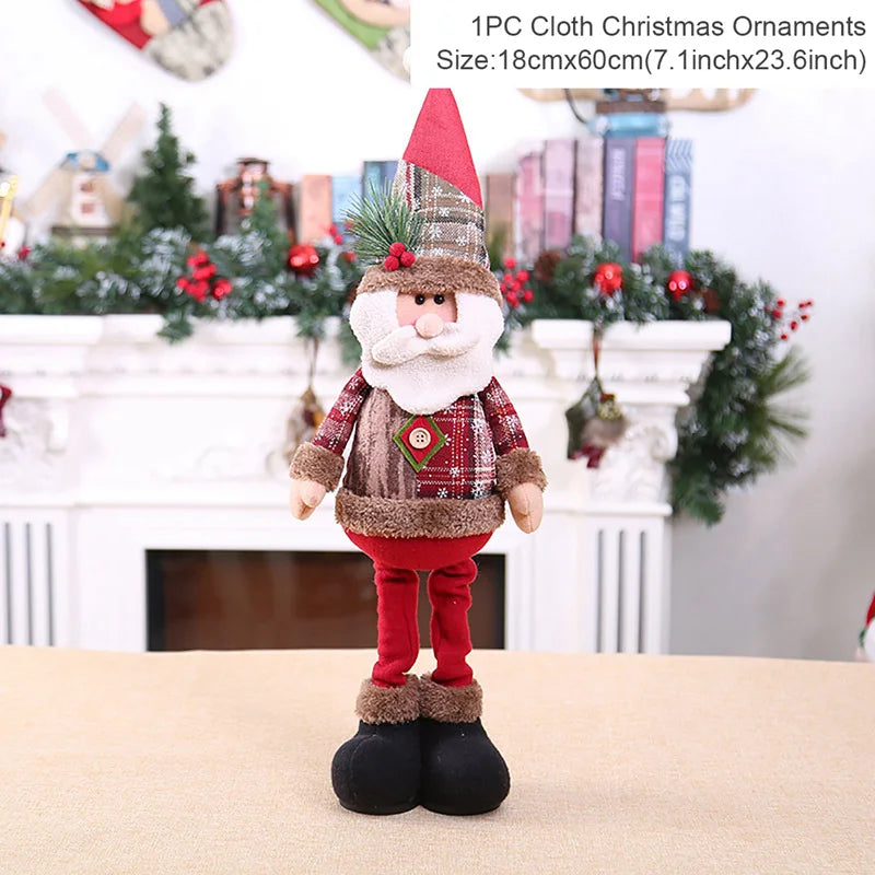 Santa Claus Doll Chirstmas Decorations Home 2025 Decor Table Elk Doll Christmas Ornaments Xmas Navidad Gifts Happy New Year 2026