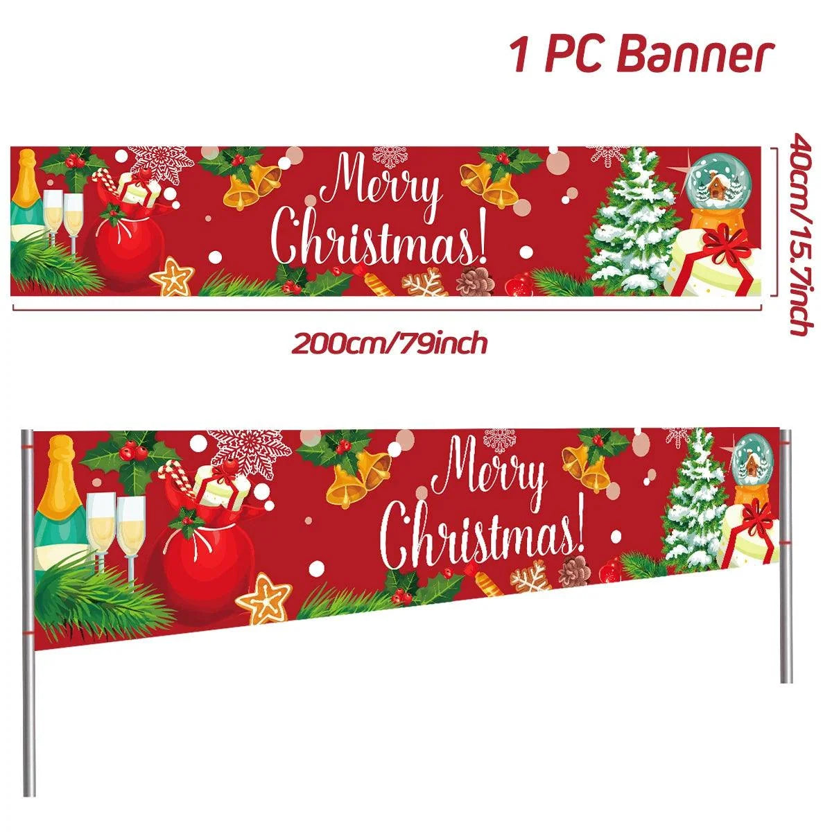 Merry Christmas Outdoor Banners, 44 Designs