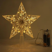 17 cm Battery-Powered Lighted Christmas Star Tree Topper