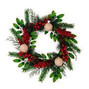 Artificial Green Leaf Christmas Wreath