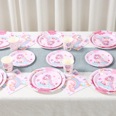 Unicorn Disposable Tableware Set Plates Cups Napkins Birthday Party Decoration Kids Boy Girl Wedding Birthday Party Supplies