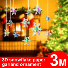 Glitter 3D Snowflake Christmas Ornament