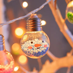 1PC 1.5M10LED Christmas Bulb Ball String Lights Smiling Christmas Tree Decorative Lamp Fairy Lights For Room Birthday Party