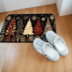 VIKAMA Christmas Carpet Christmas Tree CarpetKitchen Rug  Long Carpet Absorbent Doormat Carpet For Live Room Sofa Floor Mat