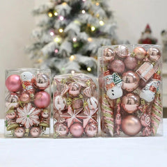 Christmas Ball, Candy Cane and Pinecone Ornament Set