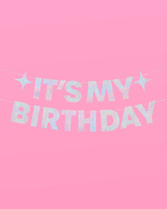Shimmer Bday Girl Pack - banner, tats + tiara