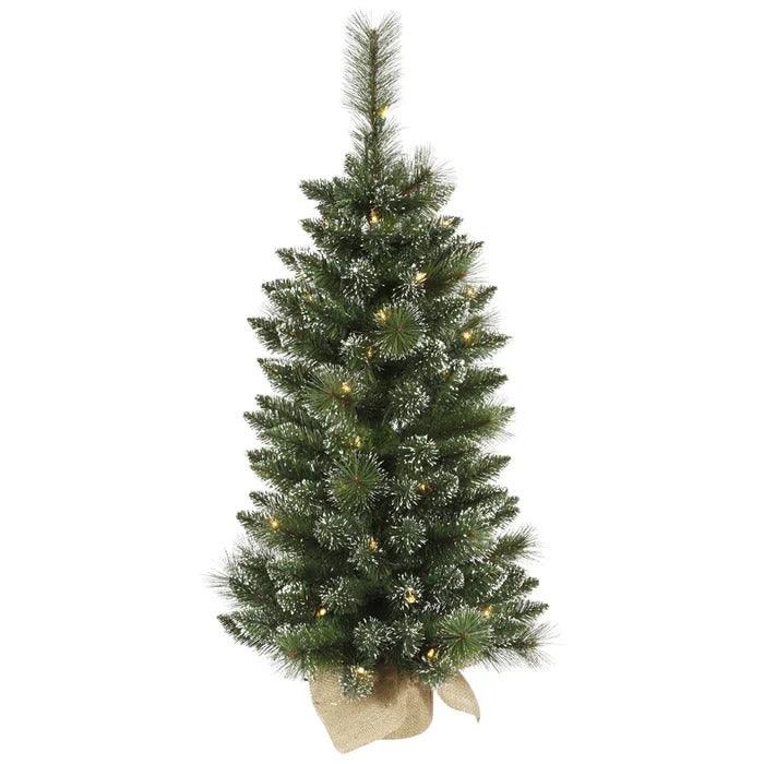 Snow Tipped Pine 36'' Lighted Artificial Pine Christmas Tree