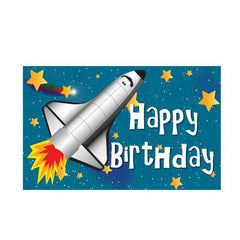 Space Themed Birthday Yard Cards 17 piece set