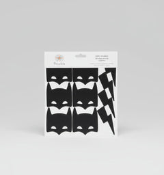 Superhero Reusable Wall Decal - Black (20 Pcs)
