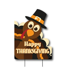 16.3"x21.8" Happy Thanksgiving Turkey Yard Sign