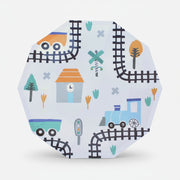 Steam Train Small Plates 7" (Set of 8) – Boys Train Birthday Party Supplies
