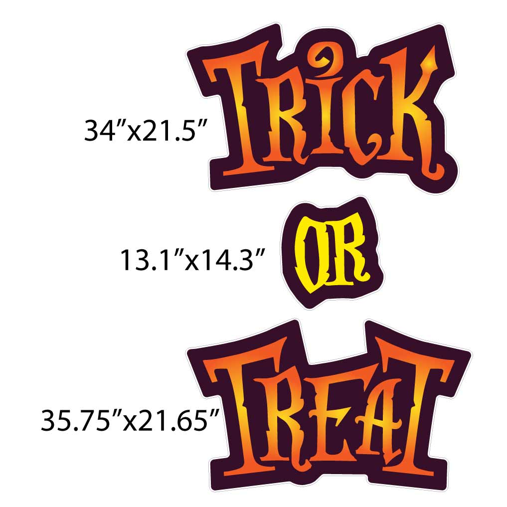 Trick or Treat Candy Halloween Yard Decorations – 12-Piece Outdoor Lawn Sign Set