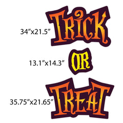 Trick or Treat Candy Halloween Yard Decorations – 12-Piece Outdoor Lawn Sign Set