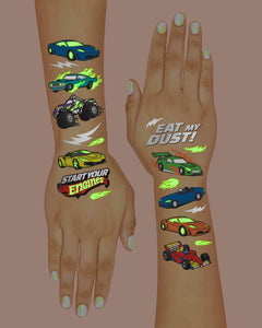 Vroom Vroom Glo Tats - 42 foil temporary tattoos