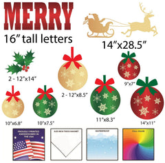 Merry Christmas Garage Door Magnets