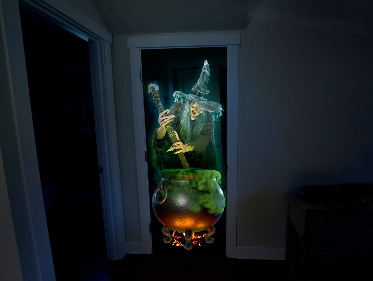 AtmosFX Halloween Digital Decoration USB - Witching Hour + 48" x 72" Projection Screen