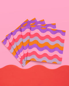 Groovy Party Pack - plates, napkins + cups