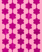 Flower Power Curtain - hot pink foil curtain