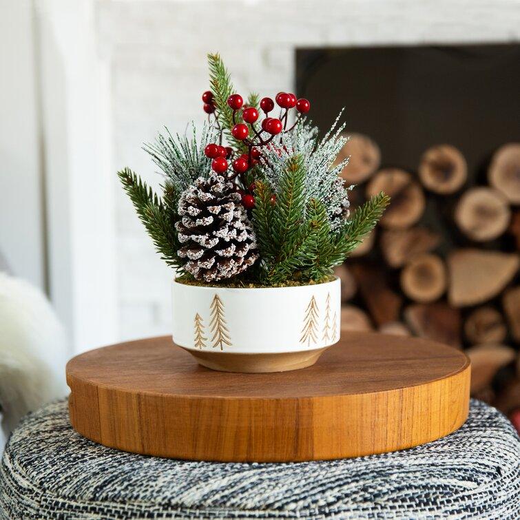 Christmas Mixed Floral Arrangement in Pot