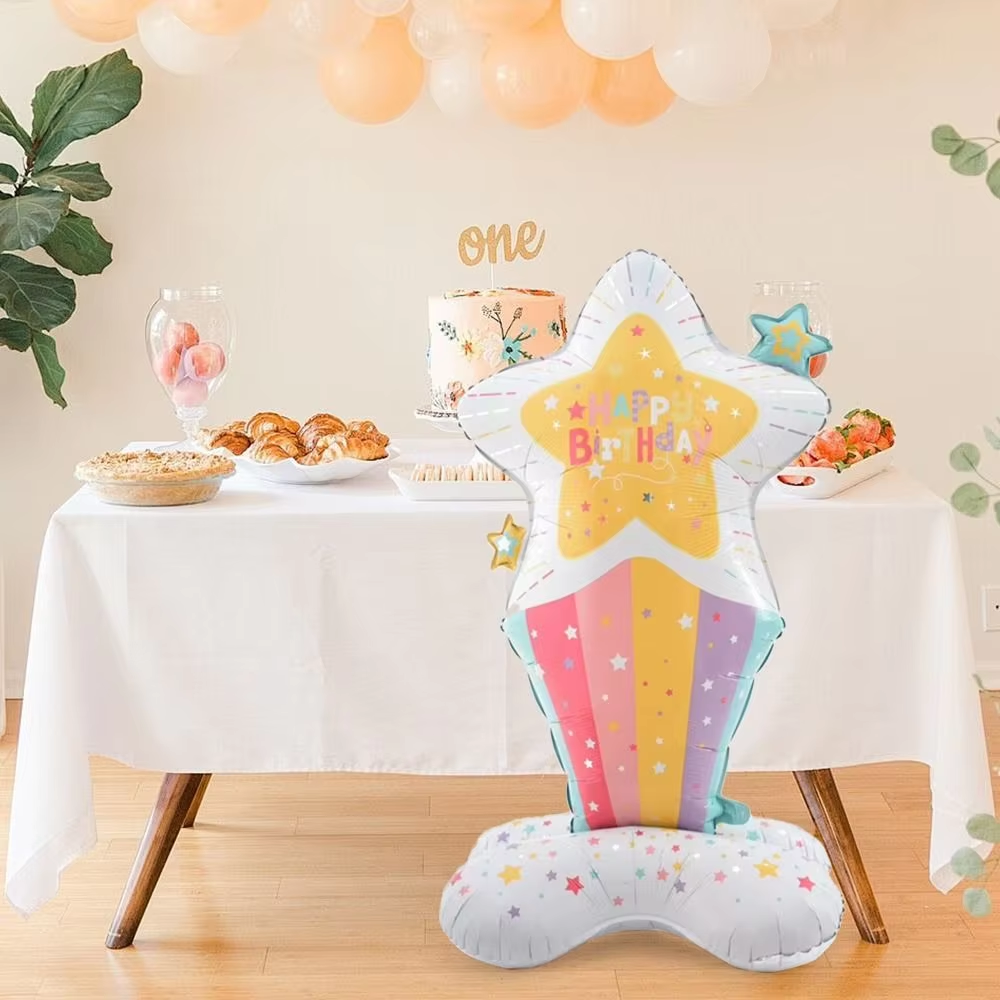 Birthday Star Standing Foil Balloon Decoration
