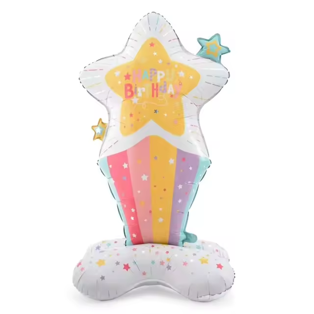 Birthday Star Standing Foil Balloon Decoration