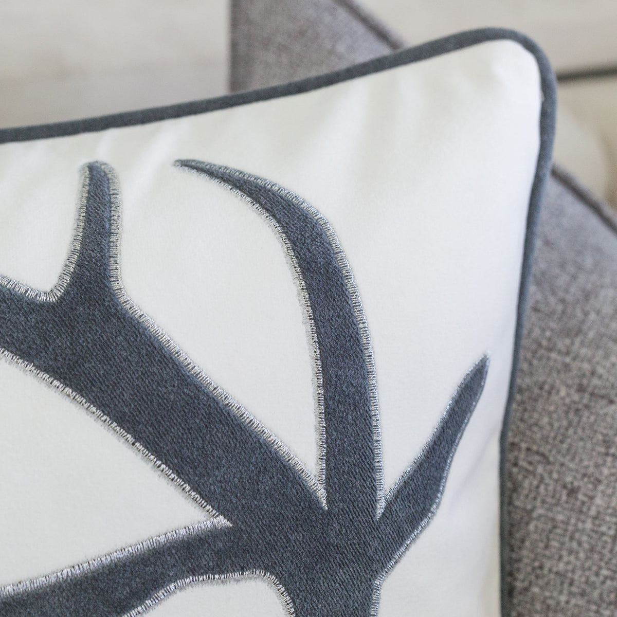 Holiday Reindeer Velvet Accent Pillow 20x20 with Festive Reindeer Design – Multiple Colors