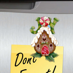 Merry Christmas Decorative Eco Wood Magnets Set of 6 by Jamie Mills-Price - Christmas Decor - 8090136G-S6-MP