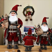 30 cm Rose Red Standing Santa Figure