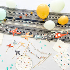 Airplane Birthday Party Banner, 8 Ft Kids Party Decoration
